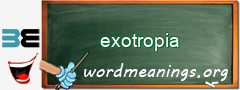 WordMeaning blackboard for exotropia